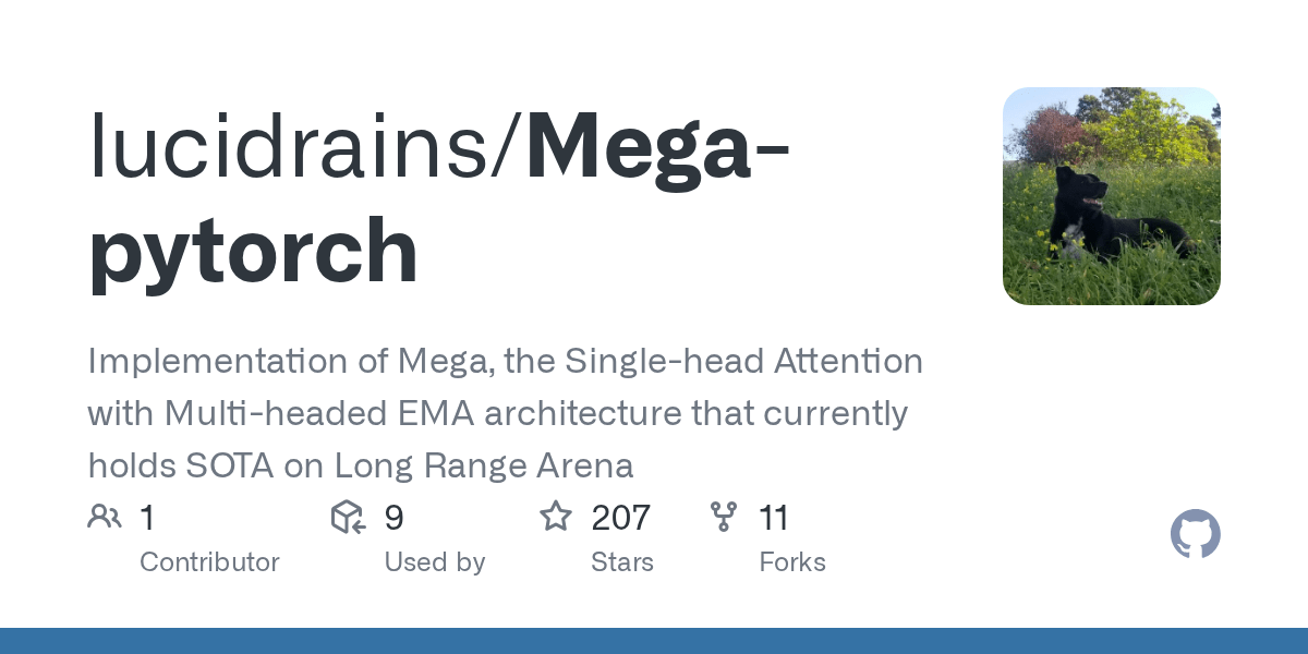 GitHub lucidrains/Megapytorch Implementation of Mega, the Singlehead Attention with Multi