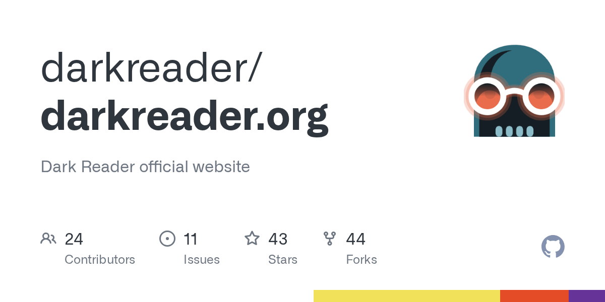 GitHub Dark Reader official website