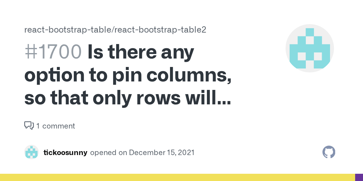 Is there any option to pin columns, so that only rows will have