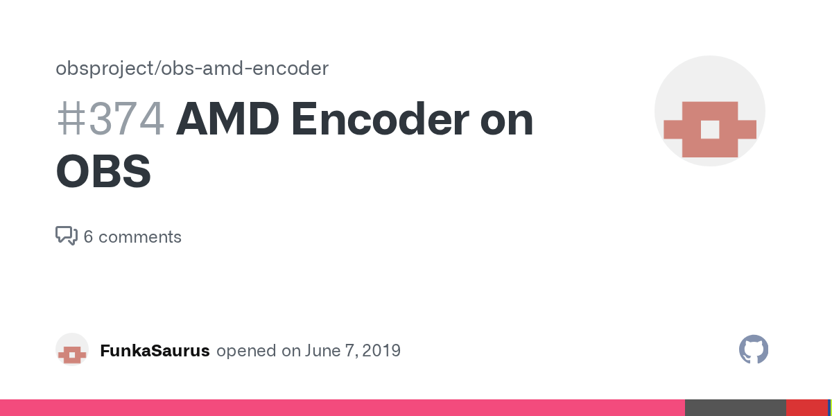 AMD Encoder on OBS · Issue 374 · obsproject/obsamdencoder · GitHub
