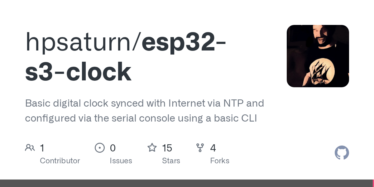 GitHub hpsaturn/esp32s3clock Basic digital clock synced with