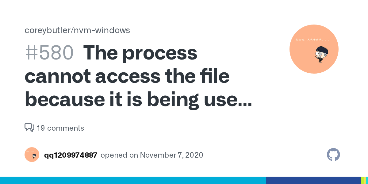 The process cannot access the file because it is being used by another