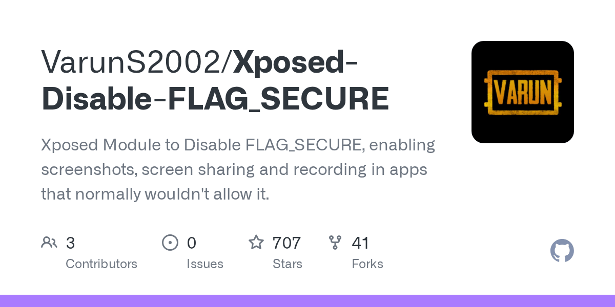 XposedDisableFLAG_SECURE/DisableFlagSecure.kt at main · VarunS2002