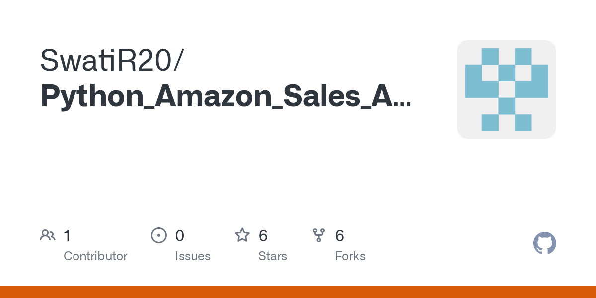 GitHub SwatiR20/Python_Amazon_Sales_Analysis