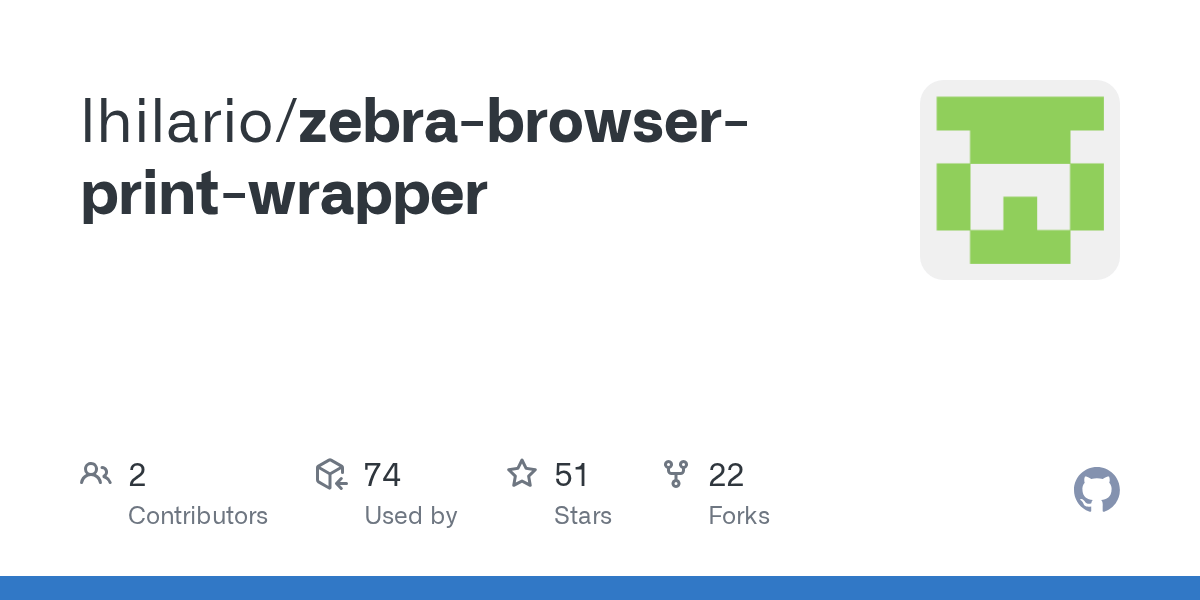 GitHub lhilario/zebrabrowserprintwrapper