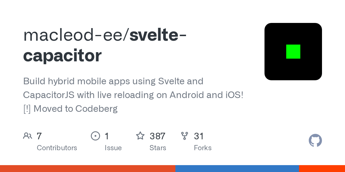 GitHub drannex42/sveltecapacitor Build hybrid mobile apps using