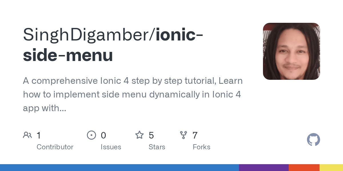 GitHub SinghDigamber/ionicsidemenu A comprehensive Ionic 4 step by