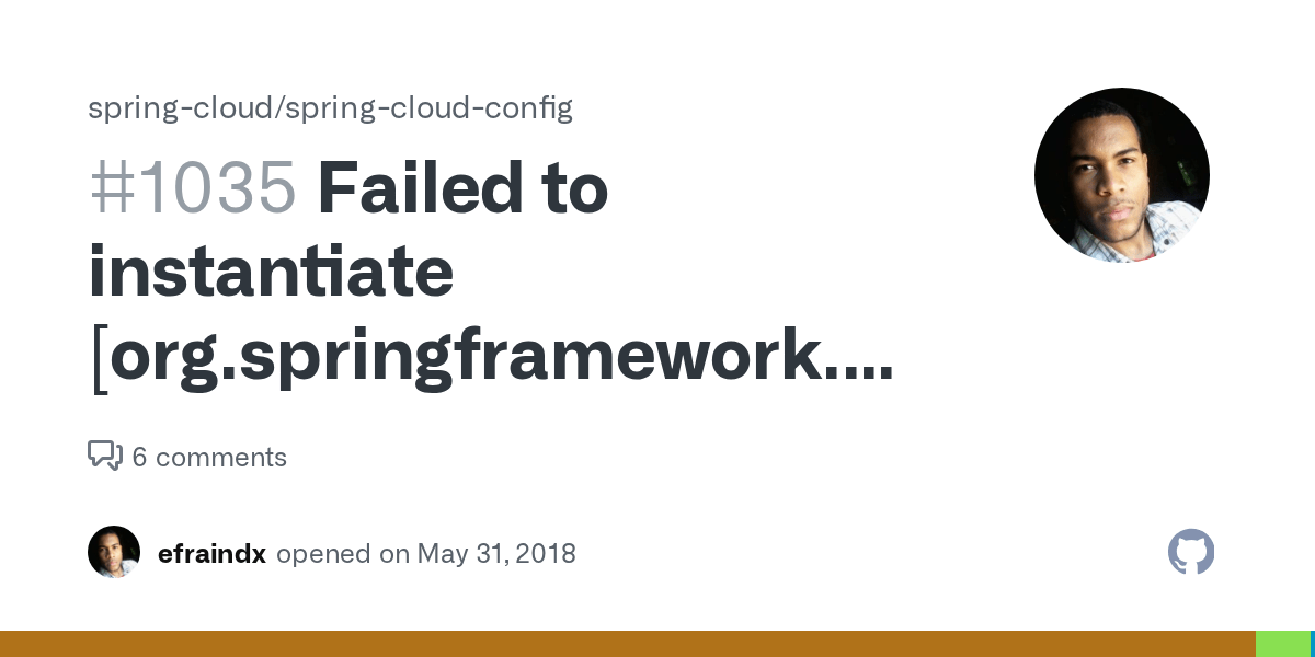 Failed to instantiate