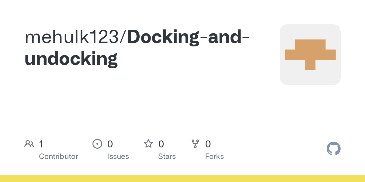 GitHub mehulk123/Dockingandundocking
