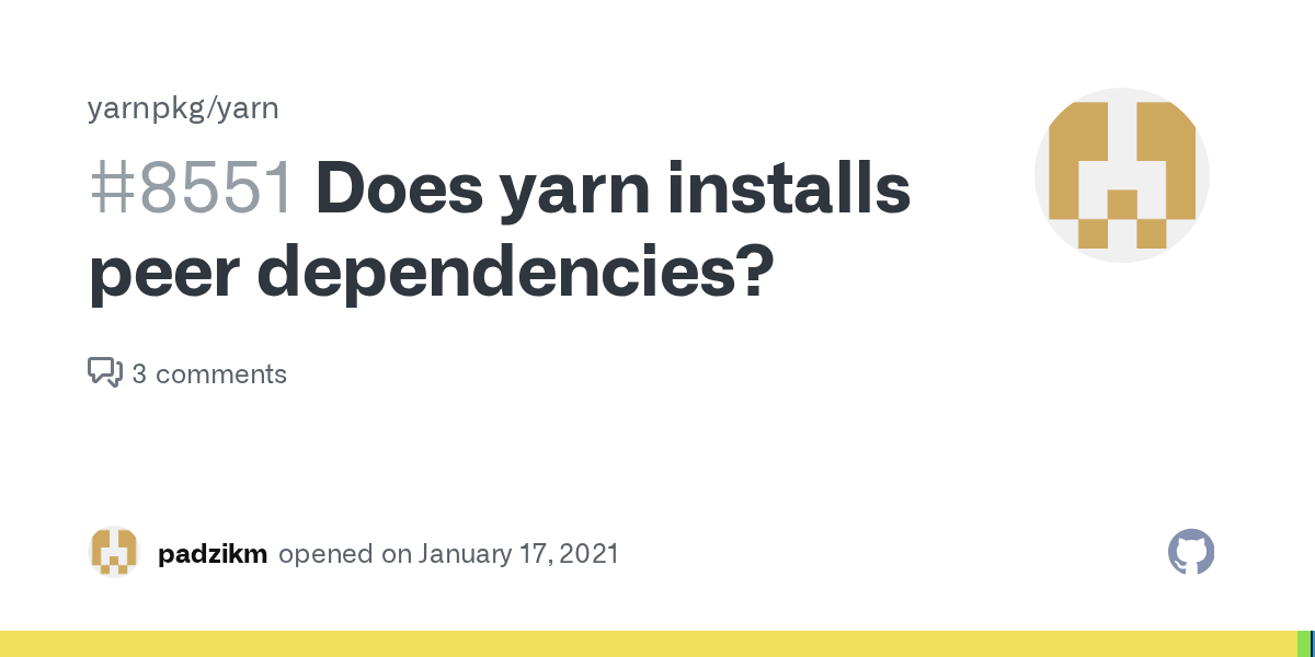 Does yarn installs peer dependencies? · Issue 8551 · yarnpkg/yarn · GitHub