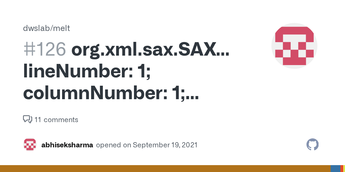 org.xml.sax.SAXParseException; lineNumber 1; columnNumber 1