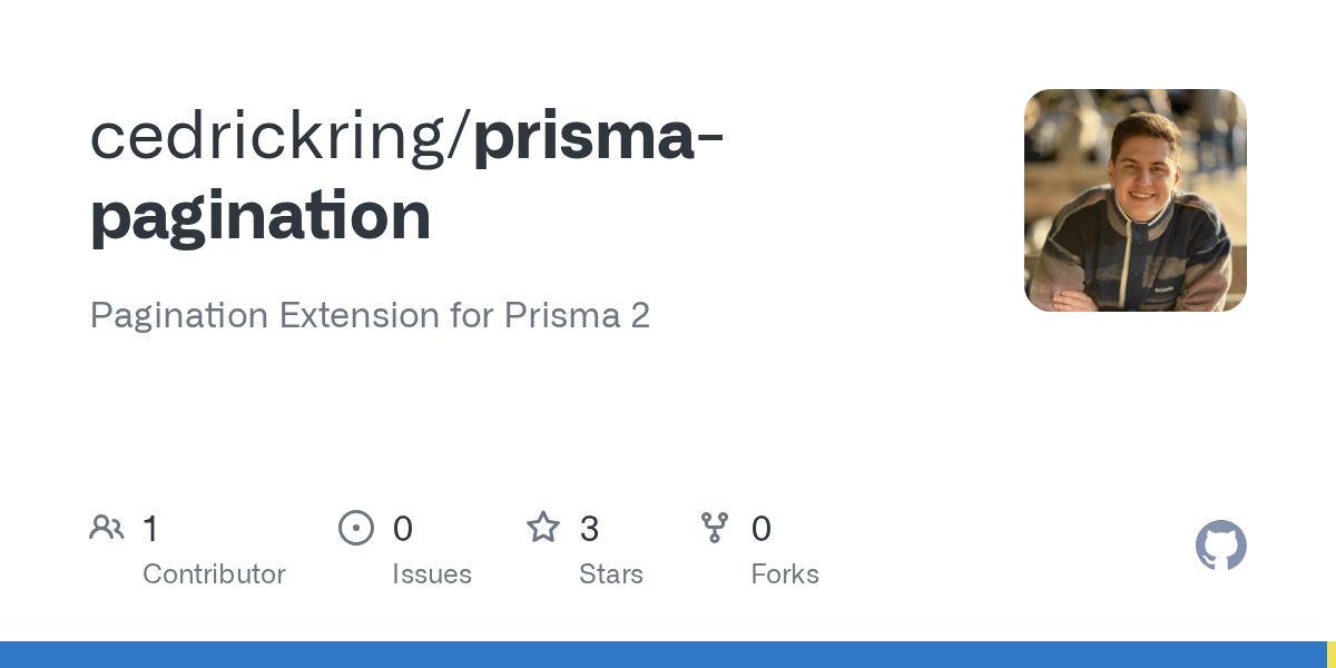 GitHub cedrickring/prismapagination Pagination Extension for Prisma 2