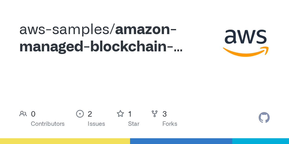 GitHub awssamples/amazonmanagedblockchaincicdsample