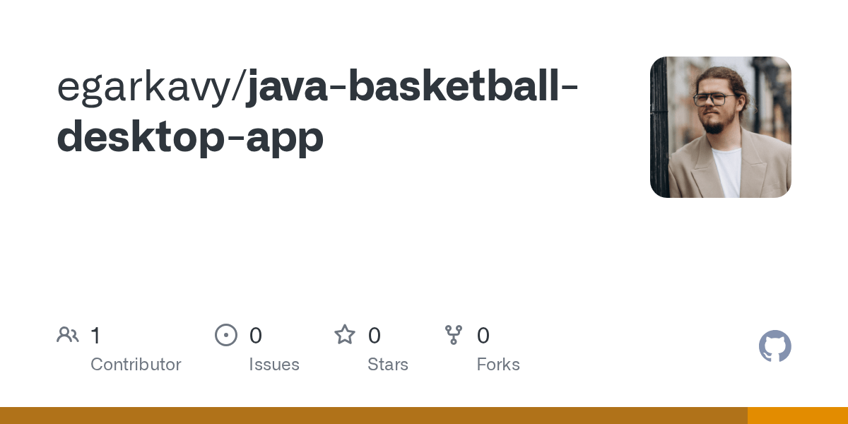 GitHub egarkavy/javabasketballdesktopapp