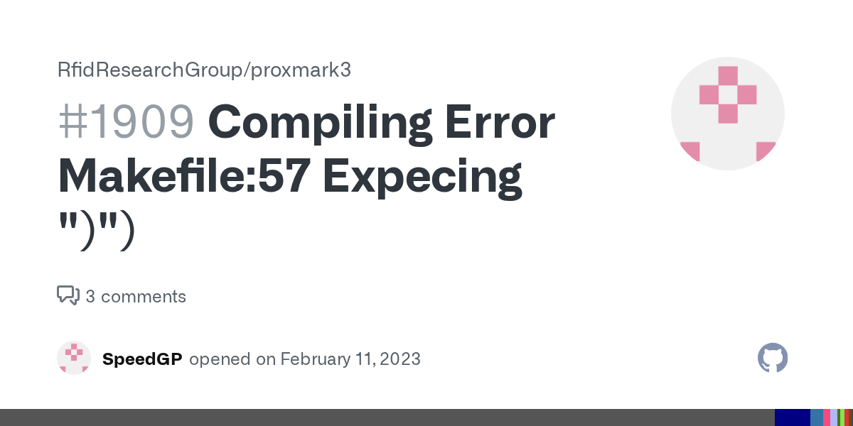 Compiling Error Makefile57 Expecing ")") · Issue 1909