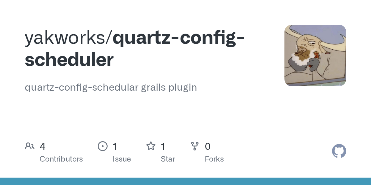 GitHub yakworks/quartzconfigscheduler quartzconfigschedular