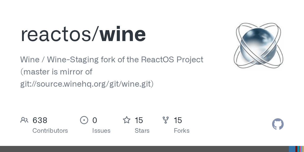 GitHub reactos/wine Wine / WineStaging fork of the ReactOS Project