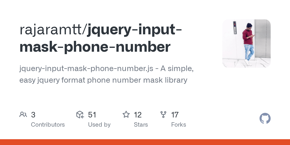 GitHub rajaramtt/jqueryinputmaskphonenumber jqueryinputmask