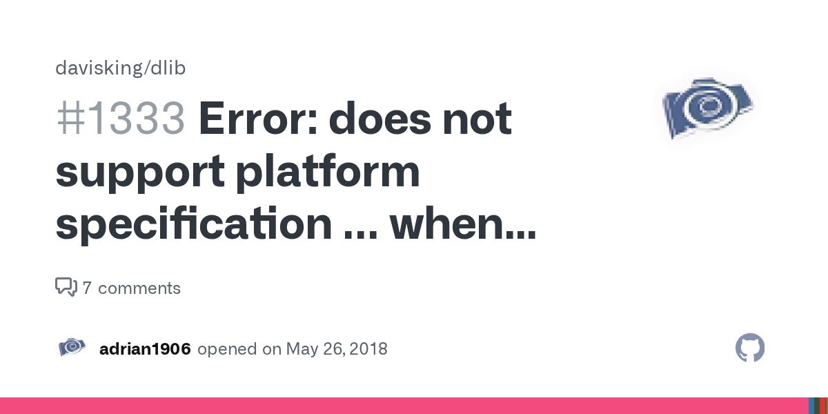 Error does not support platform specification when using setup.py