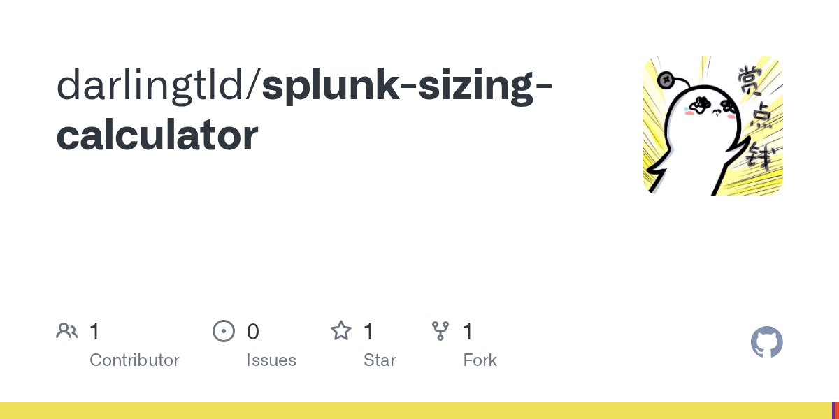 GitHub darlingtld/splunksizingcalculator