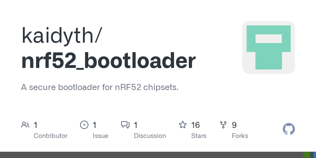 GitHub kaidyth/nrf52_bootloader A secure bootloader for nRF52 chipsets.
