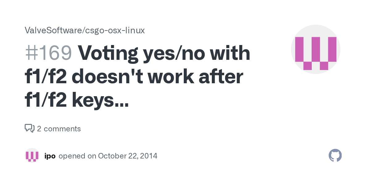 Voting yes/no with f1/f2 doesn't work after f1/f2 keys bound/rebound