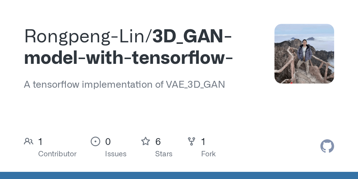 GitHub RongpengLin/3D_GANmodelwithtensorflow A tensorflow