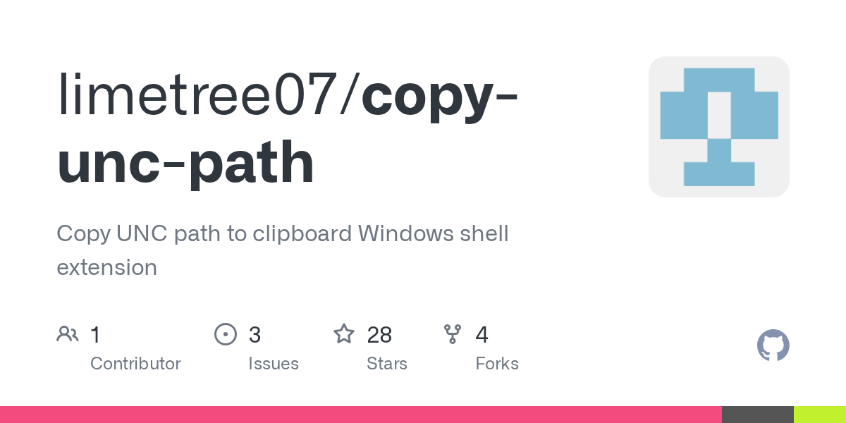 GitHub limetree07/copyuncpath Copy UNC path to clipboard Windows