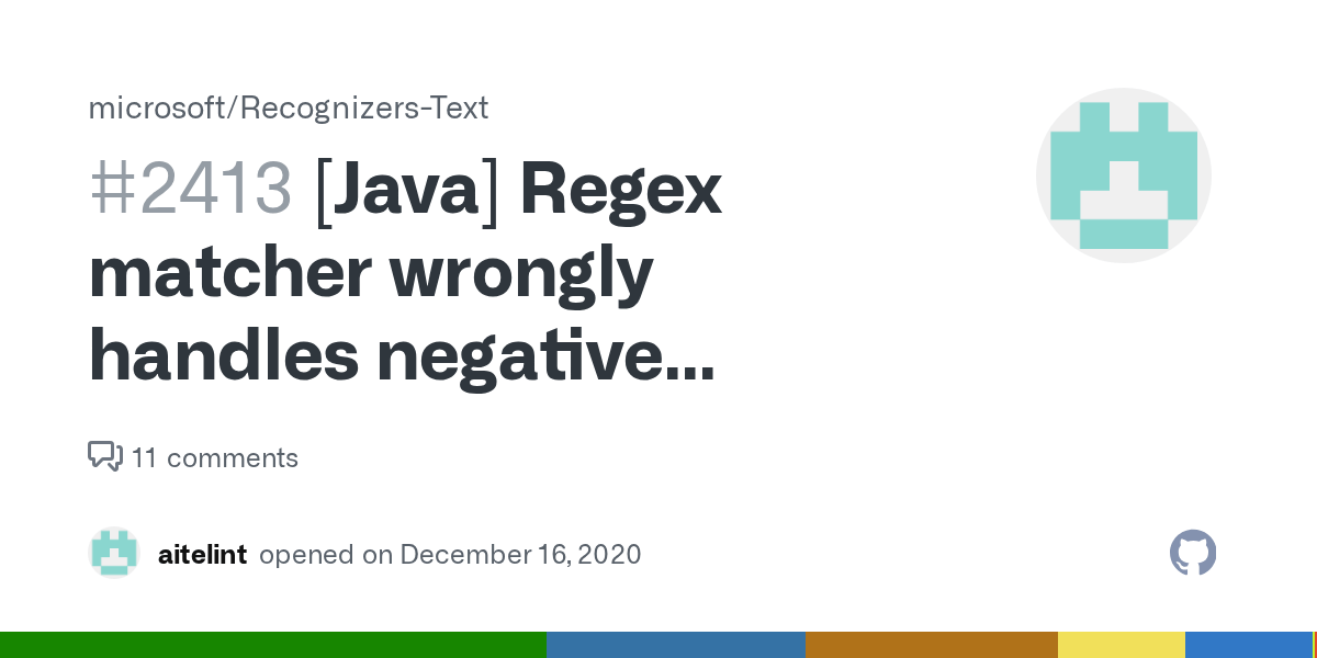 [Java] Regex matcher wrongly handles negative lookbehinds · Issue 2413