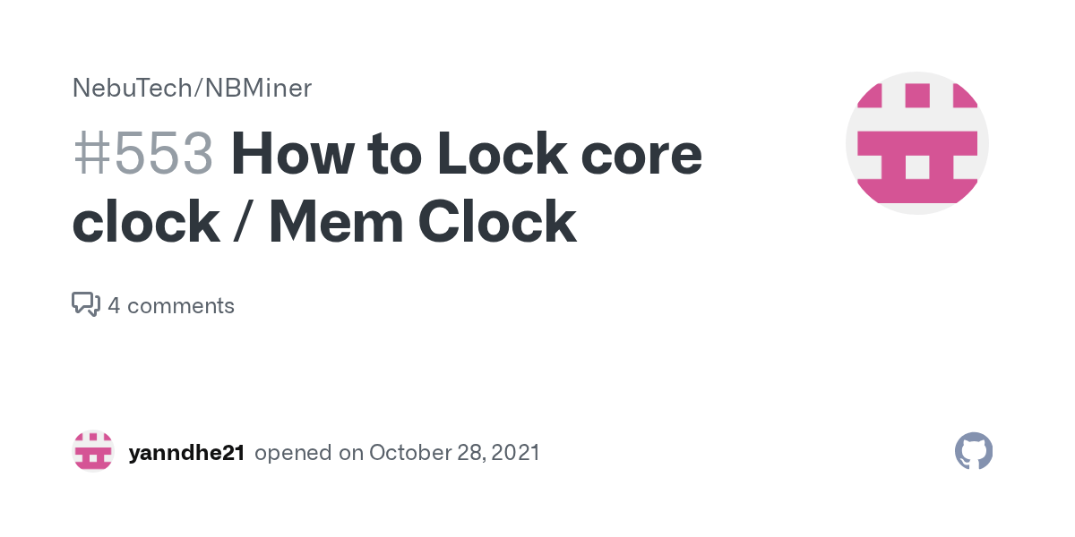 How to Lock core clock / Mem Clock · Issue 553 · NebuTech/NBMiner · GitHub