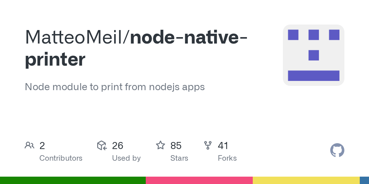 GitHub MatteoMeil/nodenativeprinter Node module to print from nodejs apps