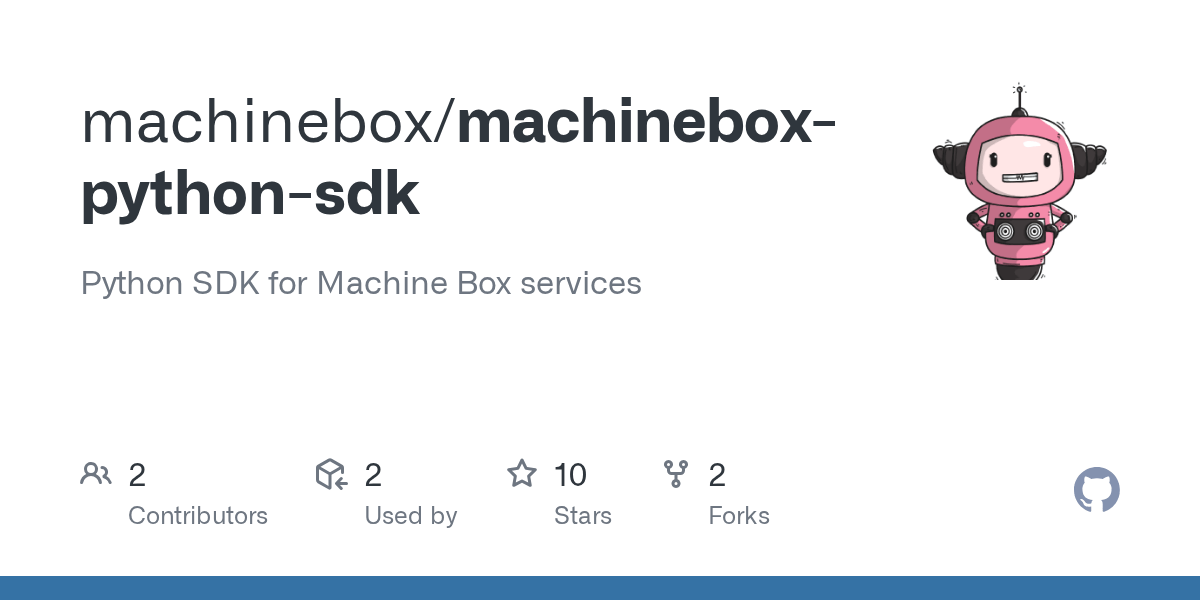 GitHub machinebox/machineboxpythonsdk Python SDK for Machine Box