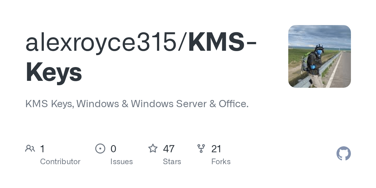 GitHub alexroyce315/KMSKeys KMS Keys, Windows & Windows Server