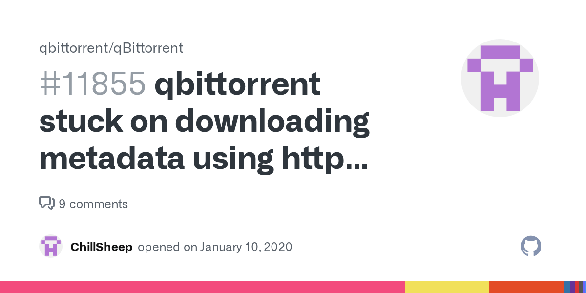 qbittorrent stuck on downloading metadata using http proxy · Issue