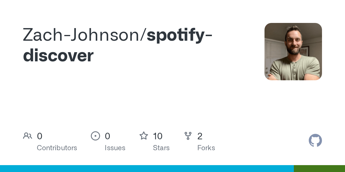 GitHub ZachJohnson/spotifydiscover