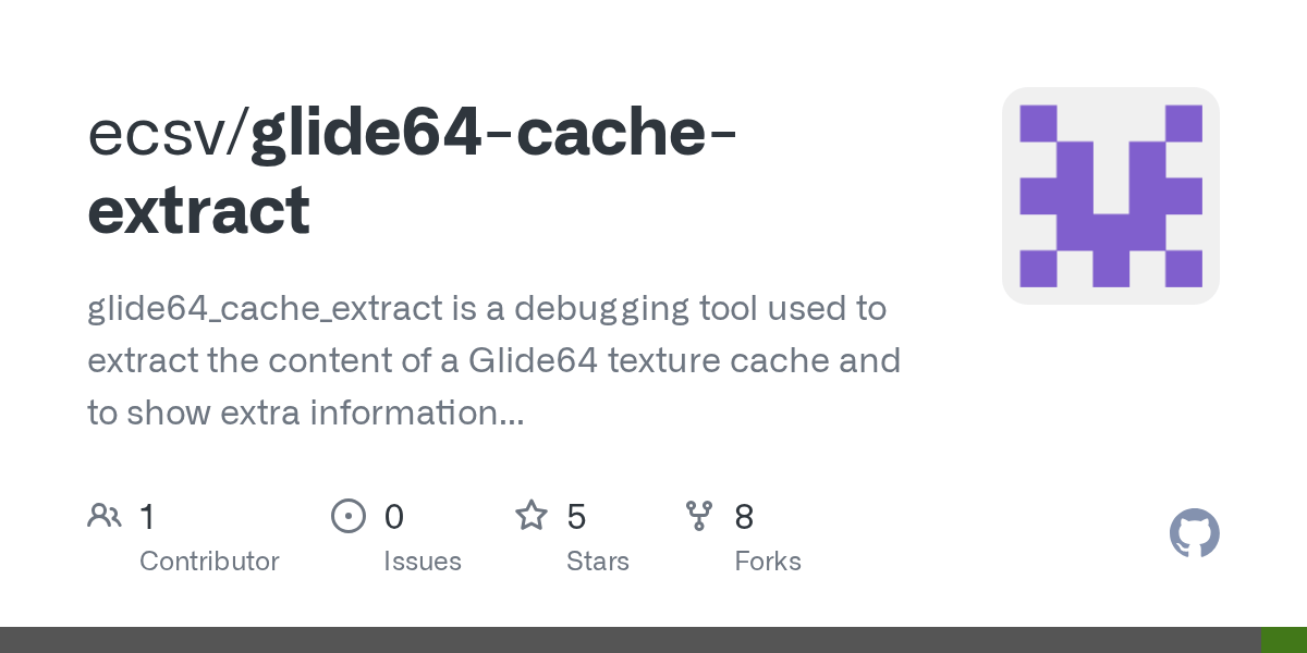 GitHub ecsv/glide64cacheextract glide64_cache_extract is a