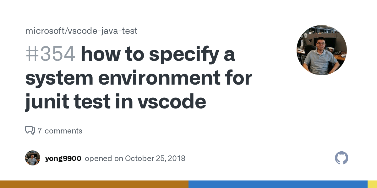 how to specify a system environment for junit test in vscode · Issue 354 · microsoft/vscode