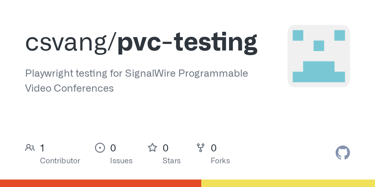 GitHub csvang/pvctesting Playwright testing for SignalWire