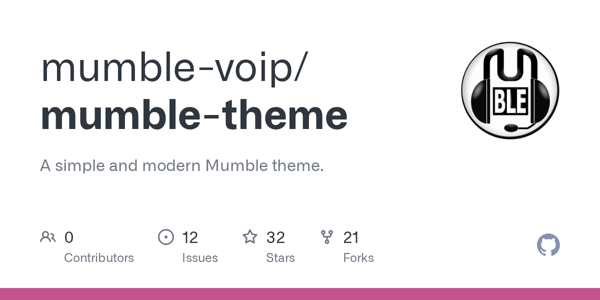 GitHub mumblevoip/mumbletheme A simple and modern Mumble theme.