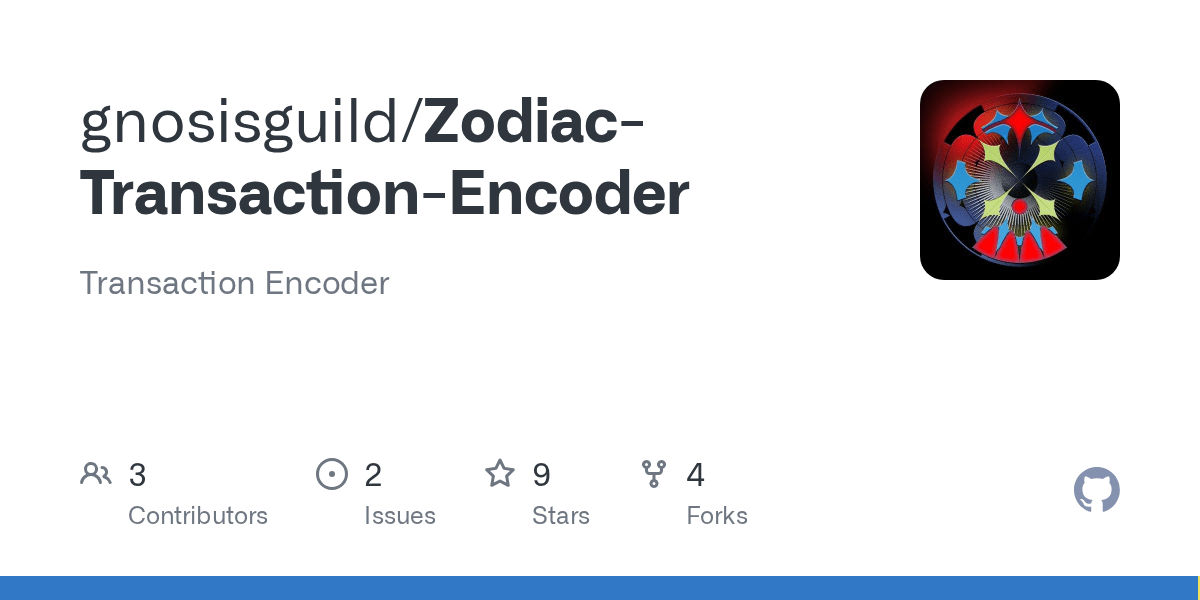 GitHub gnosis/ZodiacTransactionEncoder Transaction Encoder