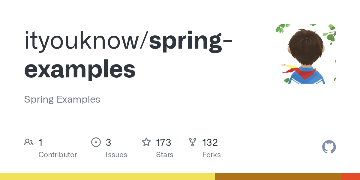 GitHub ityouknow/springexamples Spring Examples