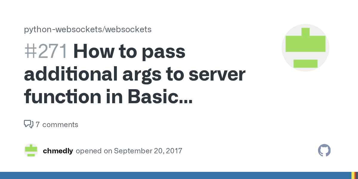 How to pass additional args to server function in Basic example file