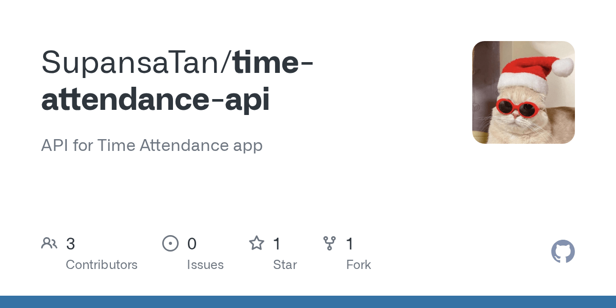GitHub SupansaTan/timeattendanceapi API for Time Attendance app