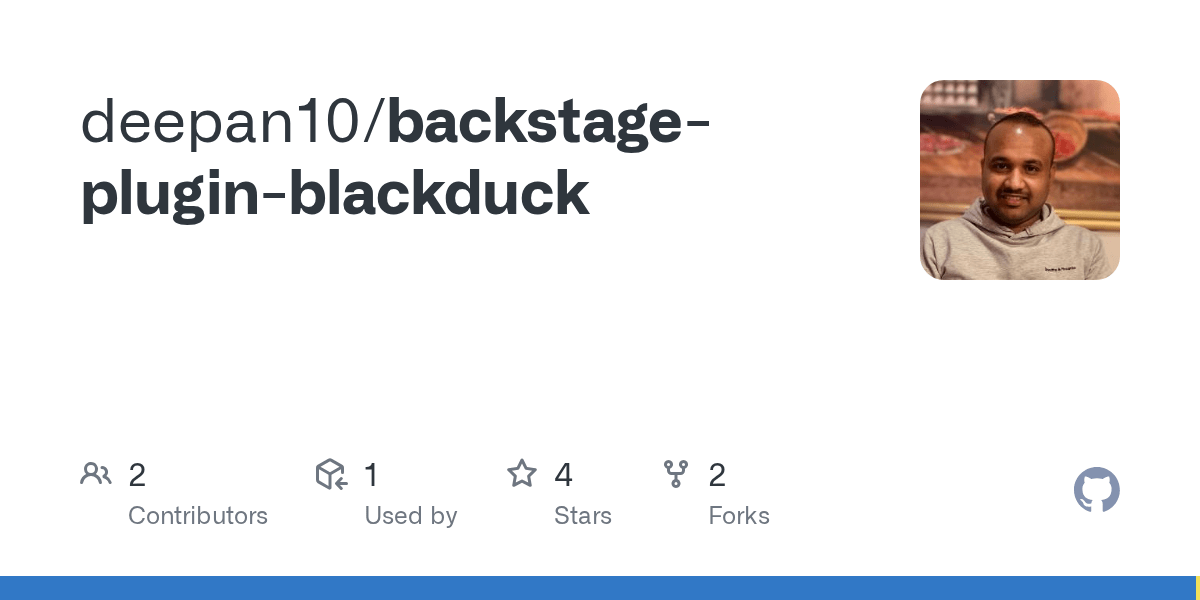 GitHub deepan10/backstagepluginblackduck