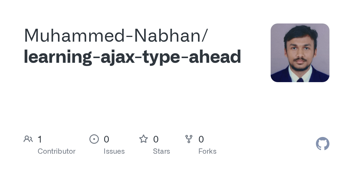 learningajaxtypeahead/README.md at main · MuhammedNabhan/learning
