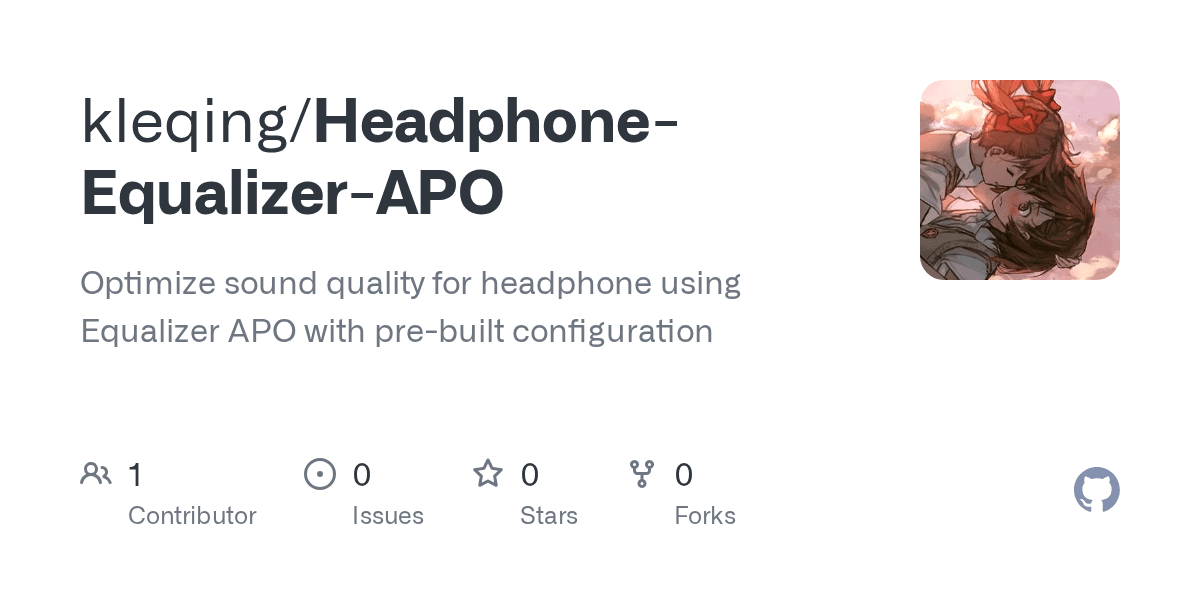 GitHub kleqing/HeadphoneEqualizerAPO Optimize sound quality for