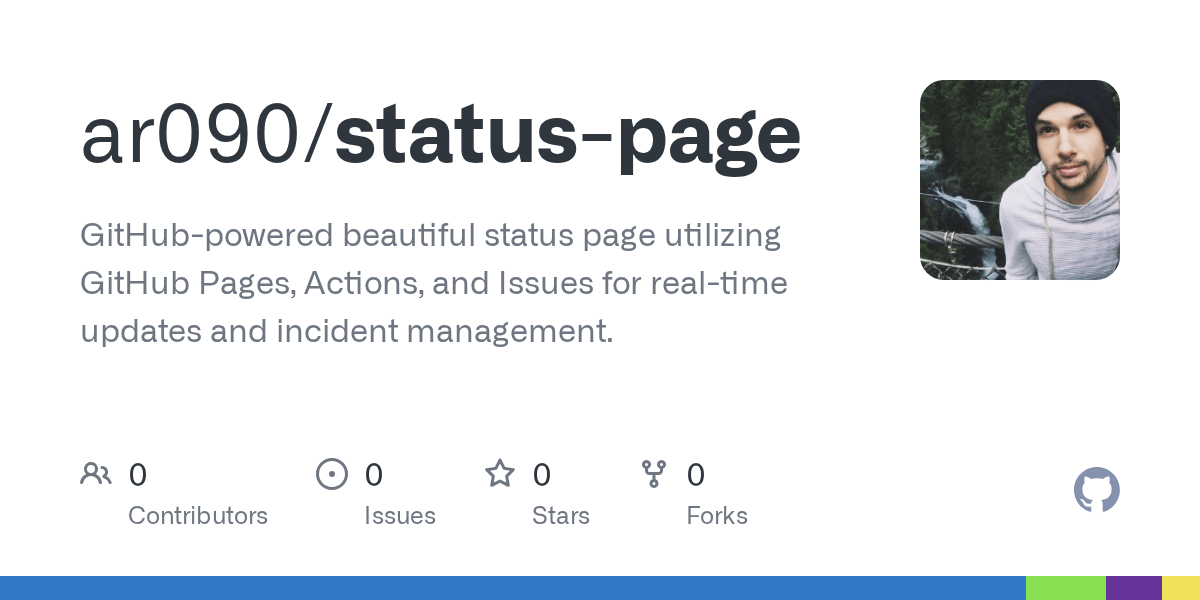 GitHub ar090/statuspage GitHubpowered beautiful status page