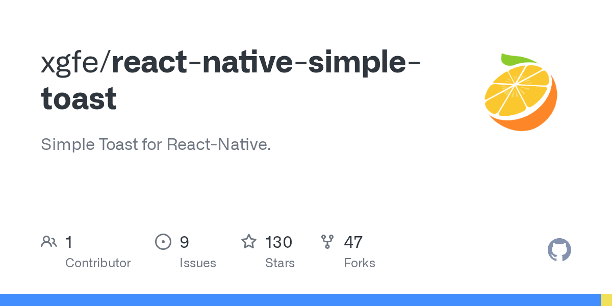 GitHub xgfe/reactnativesimpletoast Simple Toast for ReactNative.