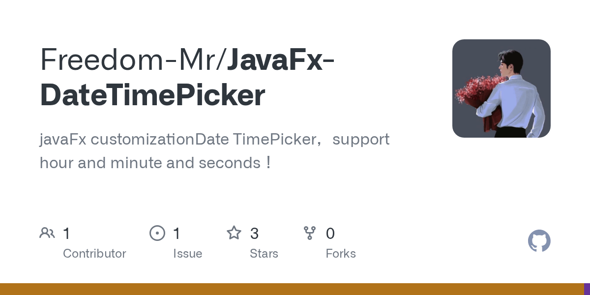 GitHub FreedomMr/JavaFxDateTimePicker javaFx customizationDate