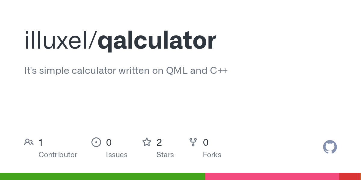 GitHub EEdle506/QMLCalculator It's simple calculator written on QML